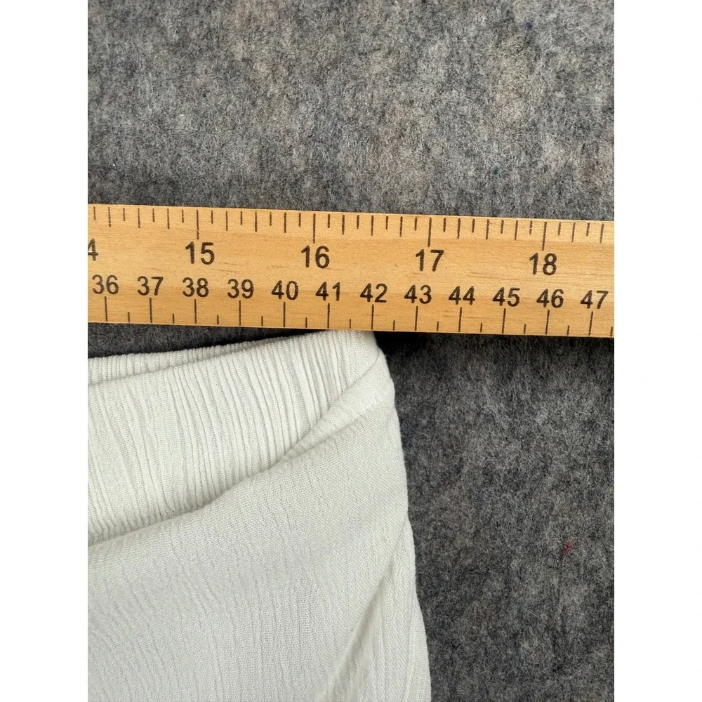 Kona Sol Womens XL White Gauze Wrap Front‎ Tie Swim Cover Up Slit Pants